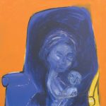 kreslo s madonou /chair with madonna/ 100x100