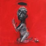 svätí za dedinou /saints beyond the village/ I. 60x60