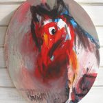 portrét koňa /portrait of a horse/ ovál 30x50