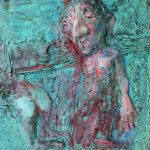 pokušenie /temptation/ IV. /bronze, acrylic/ 50x60