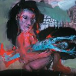 modrý človek /blue man/ 60x60 