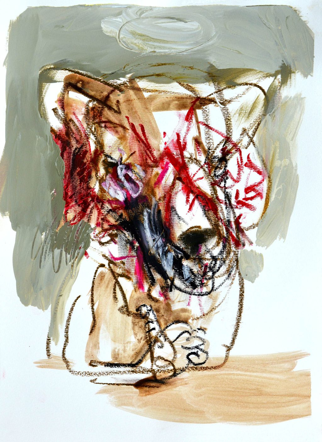 portrét vlka /portrait of wolf/ I. 40x50
