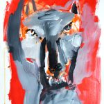 portrét vlka /portrait of wolf/ XII. 40x50