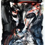 portrét vlka /portrait of wolf/ VII. 40x50