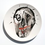 lebka 7 /skull/ porcelán /porcelain/ 30 cm / workshop Veľký Biel