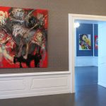 table and fence / zoya gallery / bratislava / slovakia - vlk/wolf