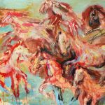 stádo koní /herd of horses/ V. 180x140