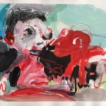 chlapec a pes /boy and dog/ II. 45 x 33