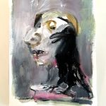 busta - koronadenník - karantéma /bust - coronadiary - quarantheme/ 42 x 30