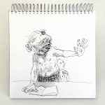 busta - koronadenník - karantéma /bust - coronadiary - quarantheme/ 40 x 28