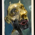 busta - koronadenník - karantéma /bust - coronadiary - quarantheme/ 42 x 30