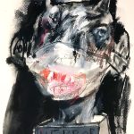 busta - koronadenník - karantéma /bust - coronadiary - quarantheme/ 42 x 30