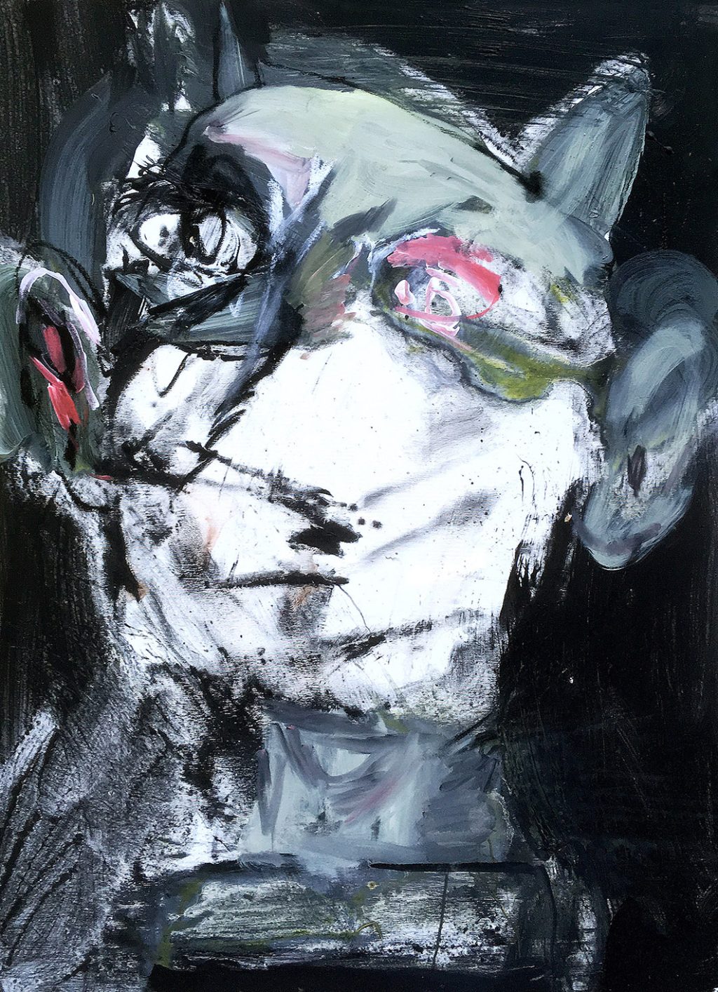 busta s rúškom /bust with mask/ I. 140 x 100