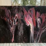 čierne kvety /black flowers/ II. 100x140