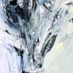 čierno-biela kytica /black and white bouquet / 140x100