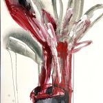 šarlátová kytica /scarlet bouquet/ 120x90