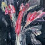 čierna kytica /black bouquet/ 80x60
