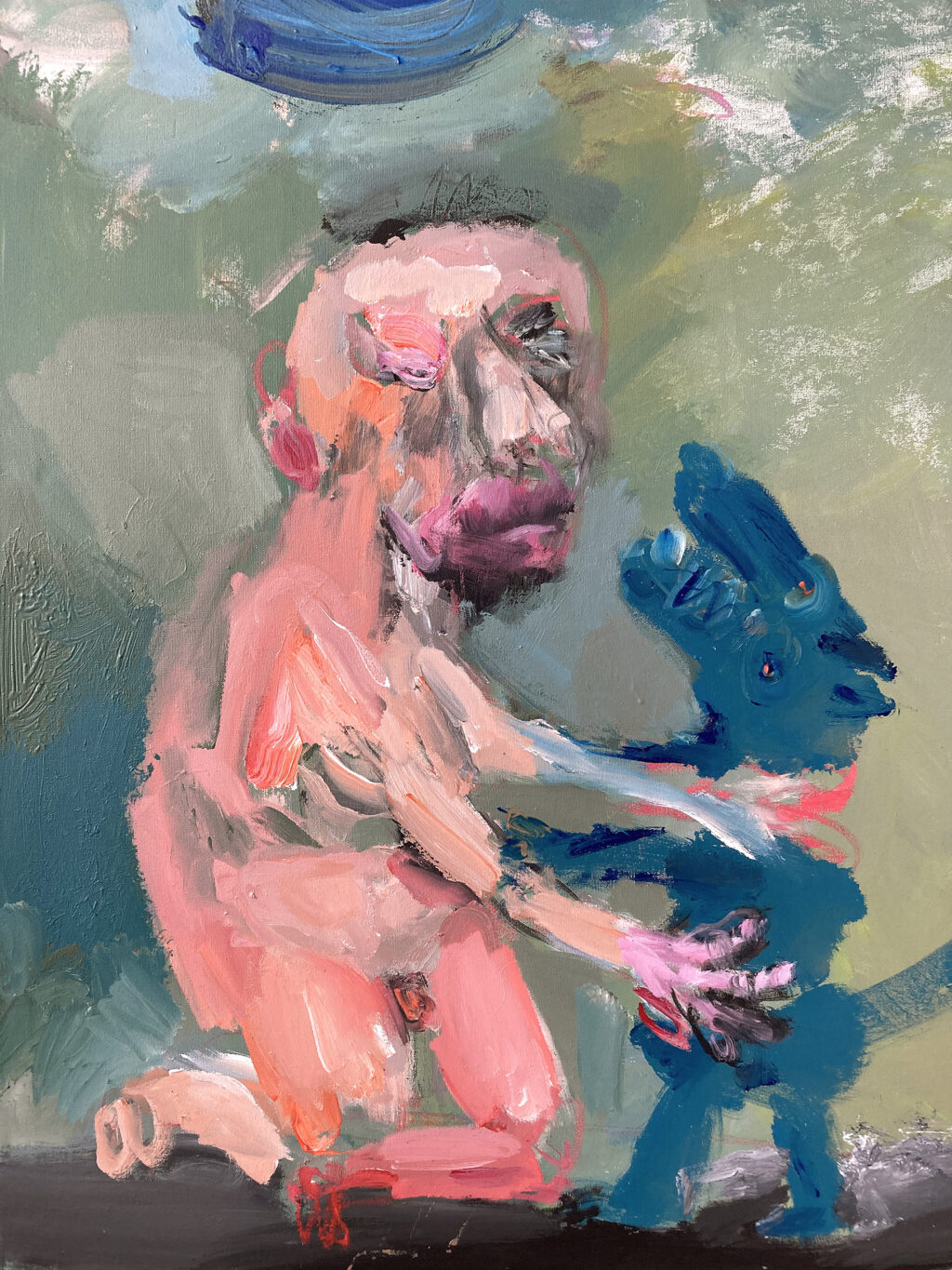 modrý pes /blue dog/ 100x80cm 